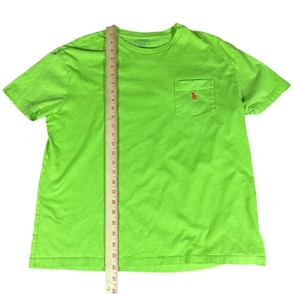 Polo Ralph Lauren Pocket T-Shirt Mens Medium Green Classic‎ Fit Pony Logo